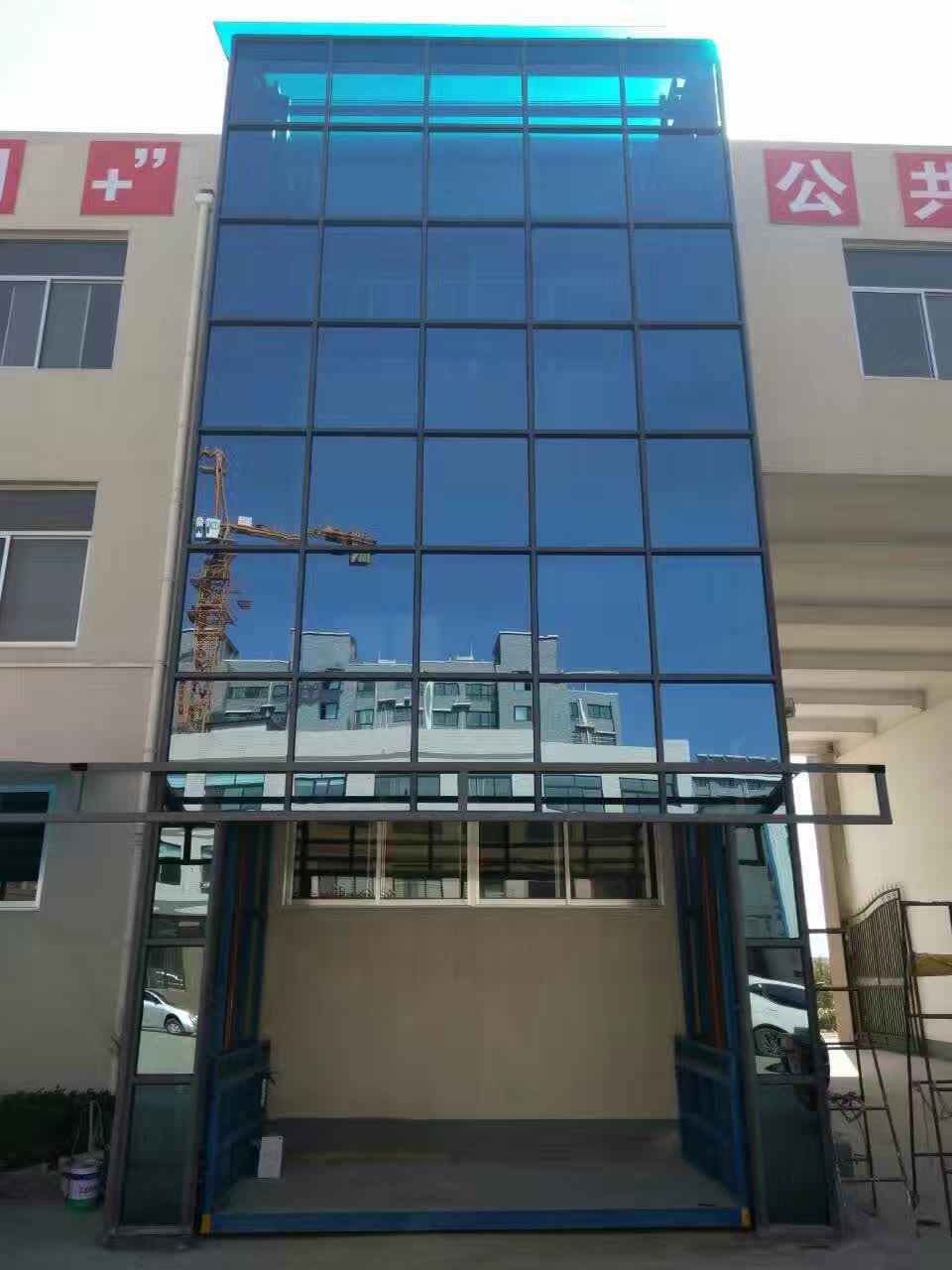 室外封玻璃液壓貨梯